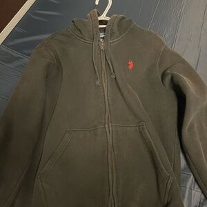 Polo by Ralph Lauren Dark Gray Hoodie with Red Logo